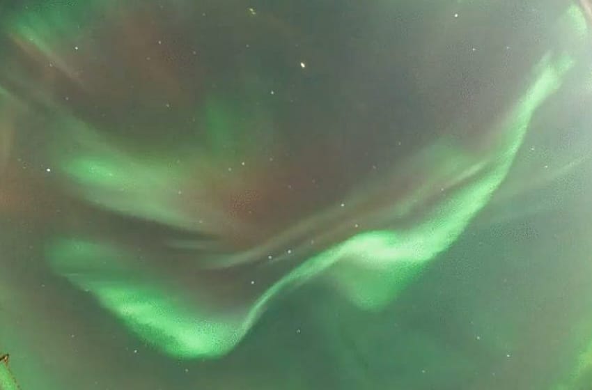  See Glorious Green and Red Aurora Shimmer in Stunning Video